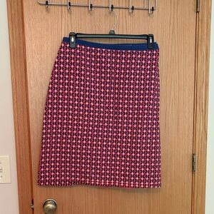 Boden Geometric Pencil Skirt 100% cotton size 14